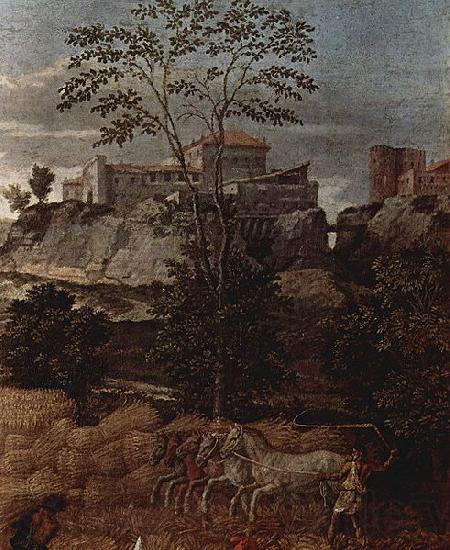 Nicolas Poussin Der Sommer, Detail Norge oil painting art